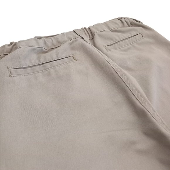 Dickies Men's Wide Leg Pants Size 14 Khaki Elastic Waist Relaxed Fit - Picture 3 of 8